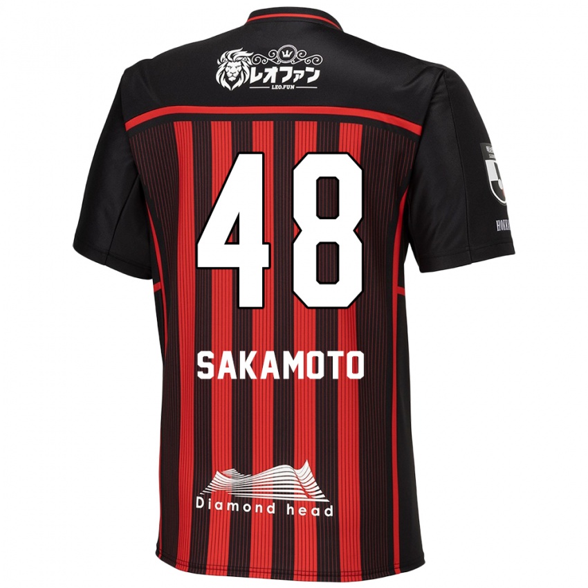 Kinder Kanta Sakamoto #48 Rot Schwarz Heimtrikot Trikot 2024/25 T-Shirt Belgien