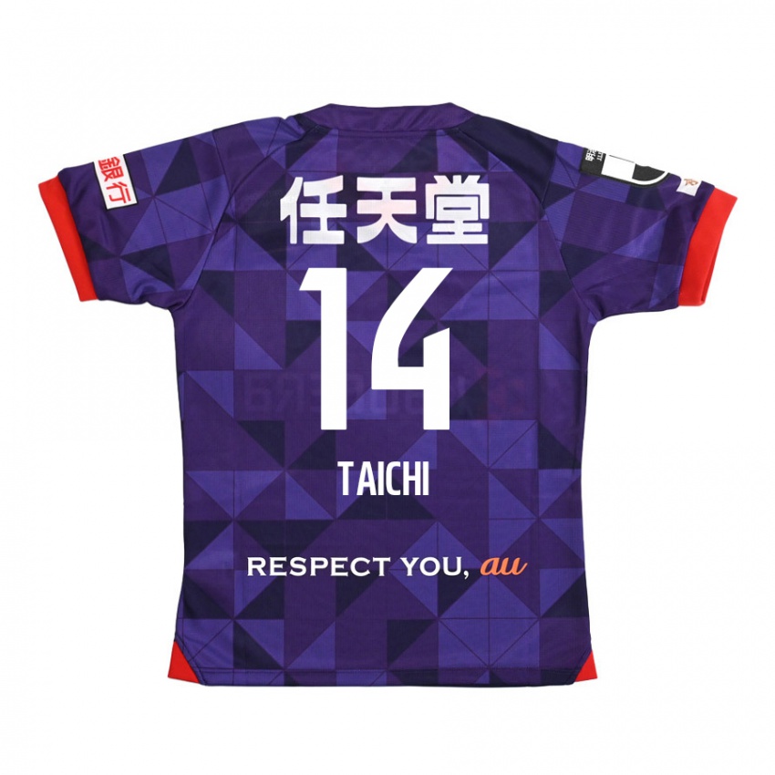 Kinder Taichi Hara #14 Lila Weiß Heimtrikot Trikot 2024/25 T-Shirt Belgien