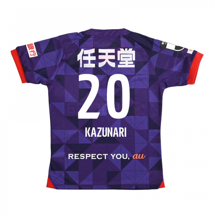 Kinder Kazunari Kita #20 Lila Weiß Heimtrikot Trikot 2024/25 T-Shirt Belgien