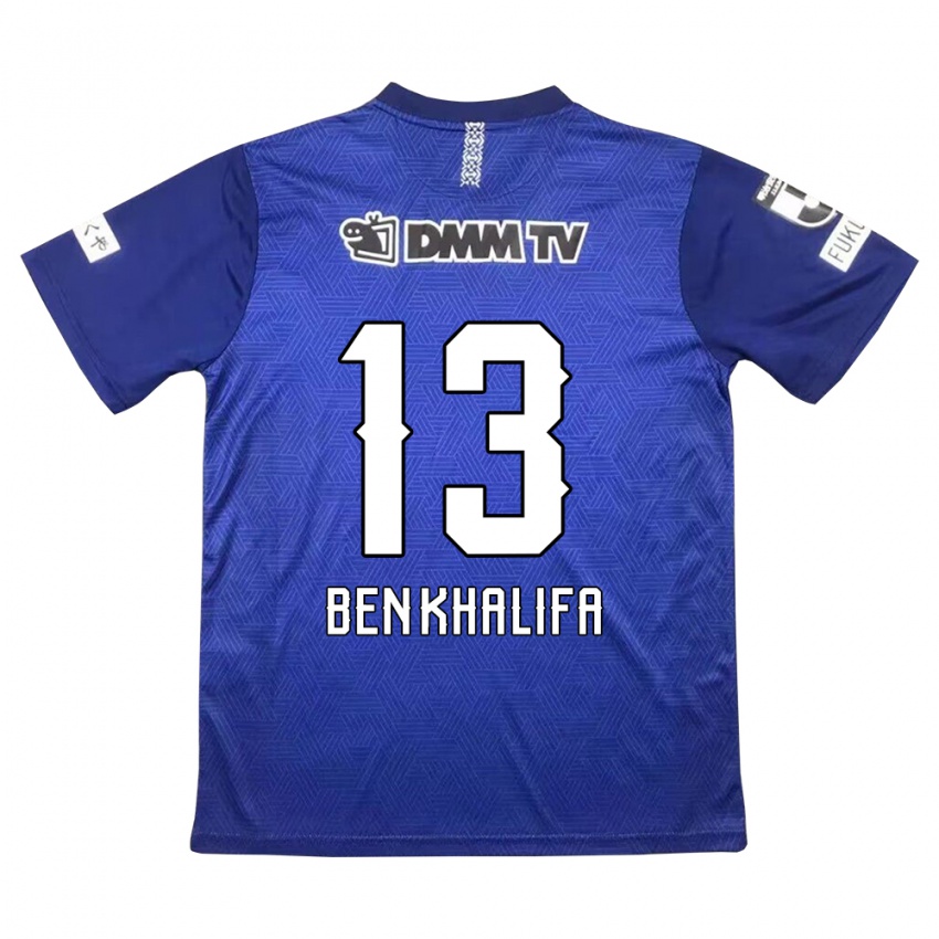 Kinder Nassim Ben Khalifa #13 Dunkelblau Heimtrikot Trikot 2024/25 T-Shirt Belgien