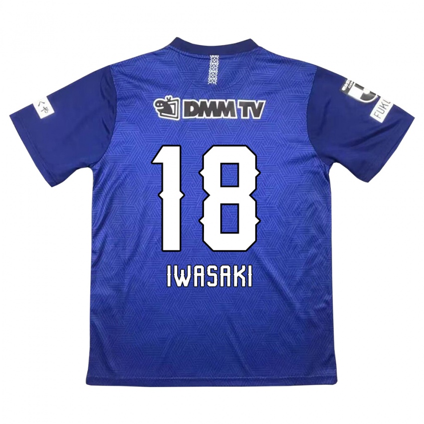 Kinder Yuto Iwasaki #18 Dunkelblau Heimtrikot Trikot 2024/25 T-Shirt Belgien