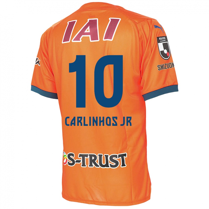 Kinder Carlinhos Junior #10 Orange Blau Heimtrikot Trikot 2024/25 T-Shirt Belgien