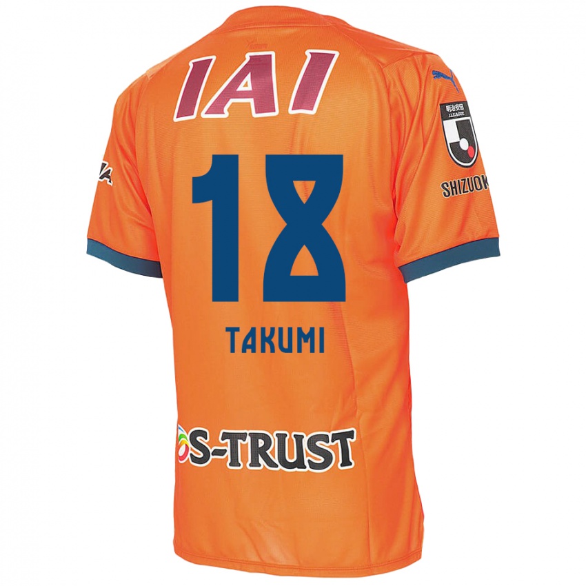 Kinder Takumi Kato #18 Orange Blau Heimtrikot Trikot 2024/25 T-Shirt Belgien