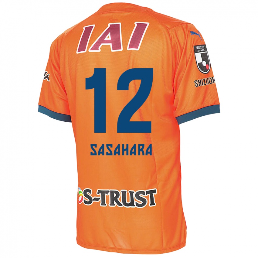 Kinder Kenshin Sasahara #12 Orange Blau Heimtrikot Trikot 2024/25 T-Shirt Belgien