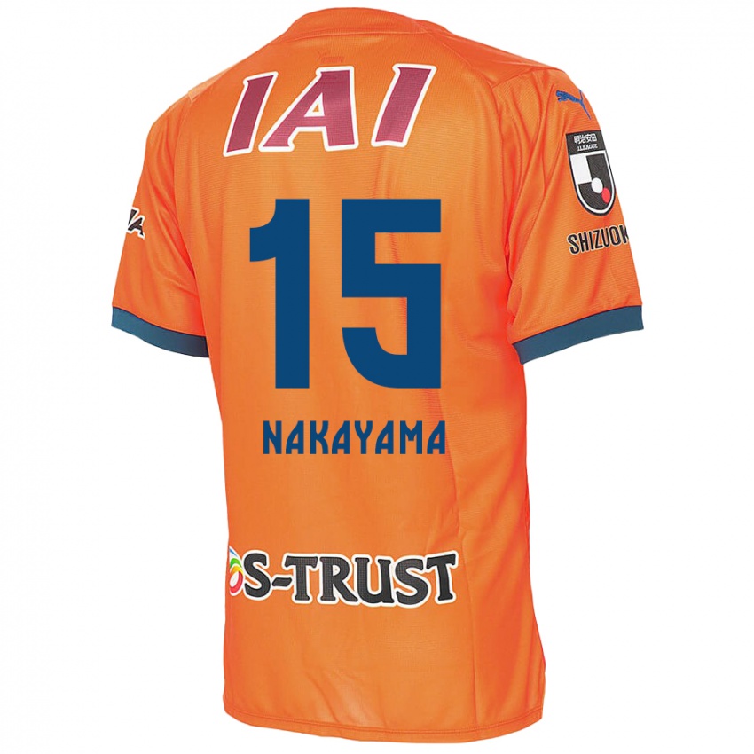 Kinder Atsuki Nakayama #15 Orange Blau Heimtrikot Trikot 2024/25 T-Shirt Belgien