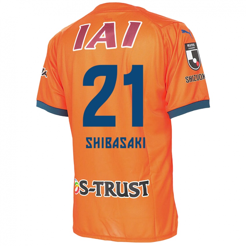 Kinder Kaito Shibasaki #21 Orange Blau Heimtrikot Trikot 2024/25 T-Shirt Belgien