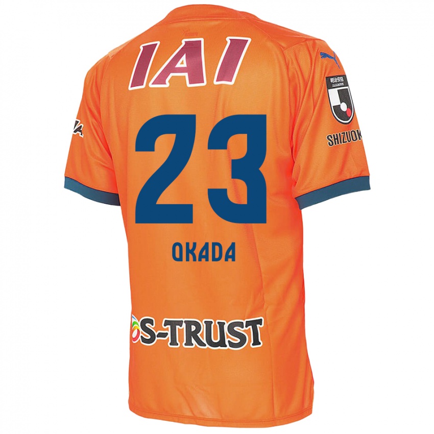 Kinder Shu Okada #23 Orange Blau Heimtrikot Trikot 2024/25 T-Shirt Belgien