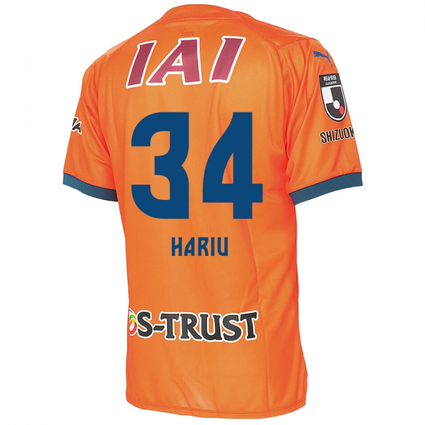 Kinder Ryota Hariu #34 Orange Blau Heimtrikot Trikot 2024/25 T-Shirt Belgien