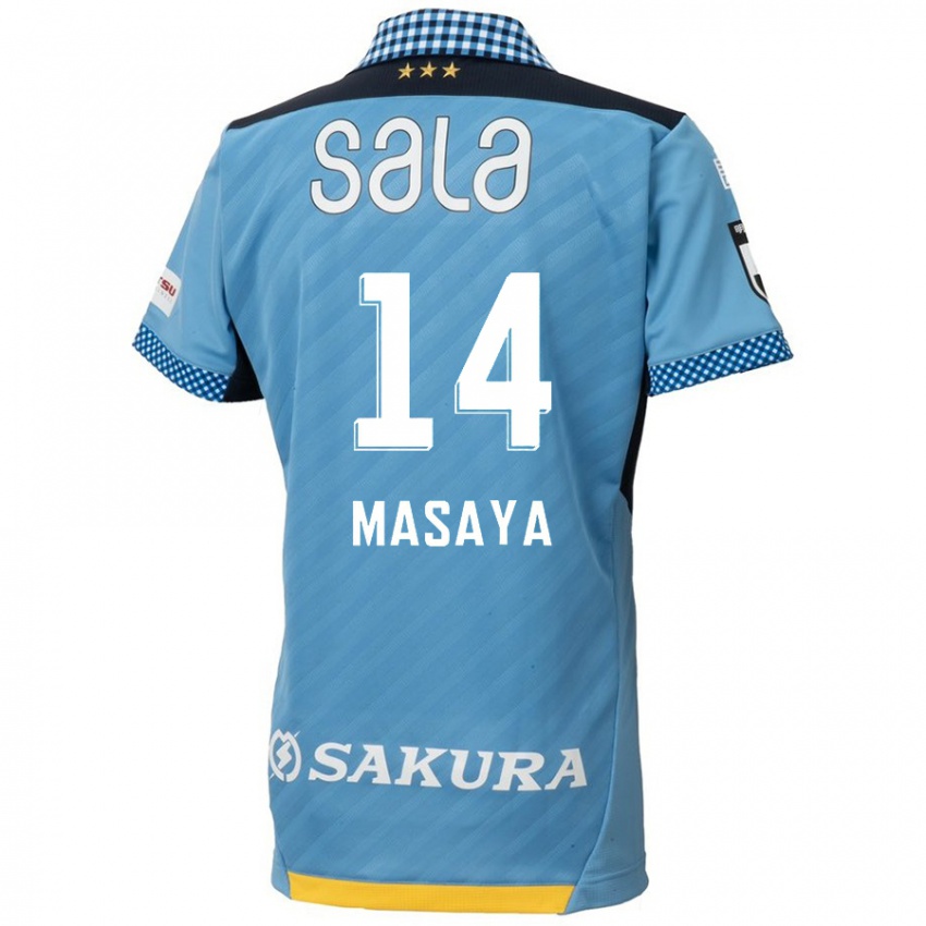 Kinderen Masaya Matsumoto #14 Blauw Zwart Thuisshirt Thuistenue 2024/25 T-Shirt België