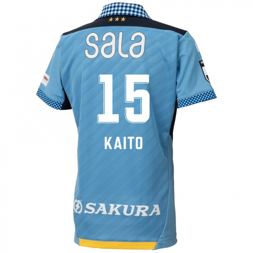 Kinderen Kaito Suzuki #15 Blauw Zwart Thuisshirt Thuistenue 2024/25 T-Shirt België