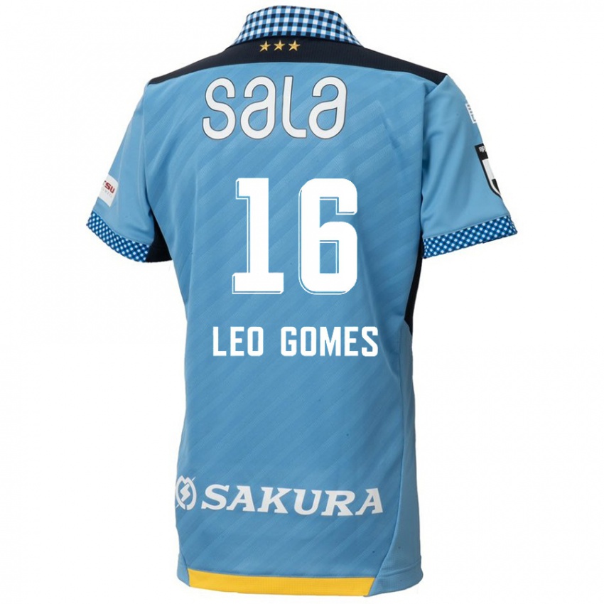 Kinderen Léo Gomes #16 Blauw Zwart Thuisshirt Thuistenue 2024/25 T-Shirt België