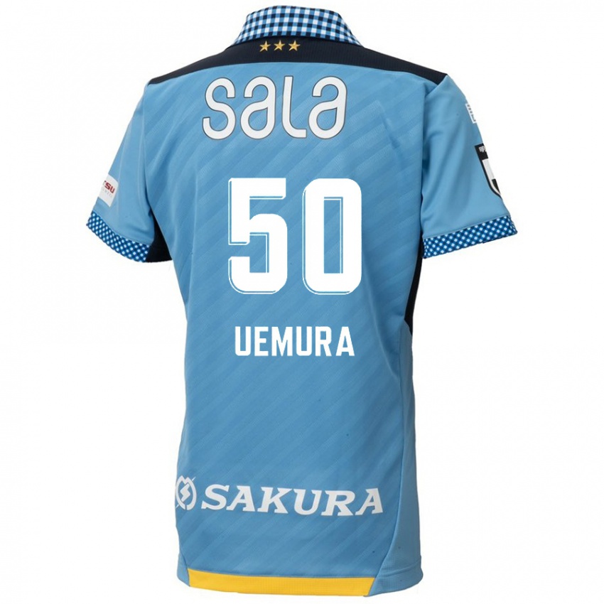 Kinder Hiroto Uemura #50 Blau Schwarz Heimtrikot Trikot 2024/25 T-Shirt Belgien