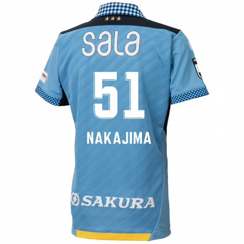 Kinder Keitaro Nakajima #51 Blau Schwarz Heimtrikot Trikot 2024/25 T-Shirt Belgien