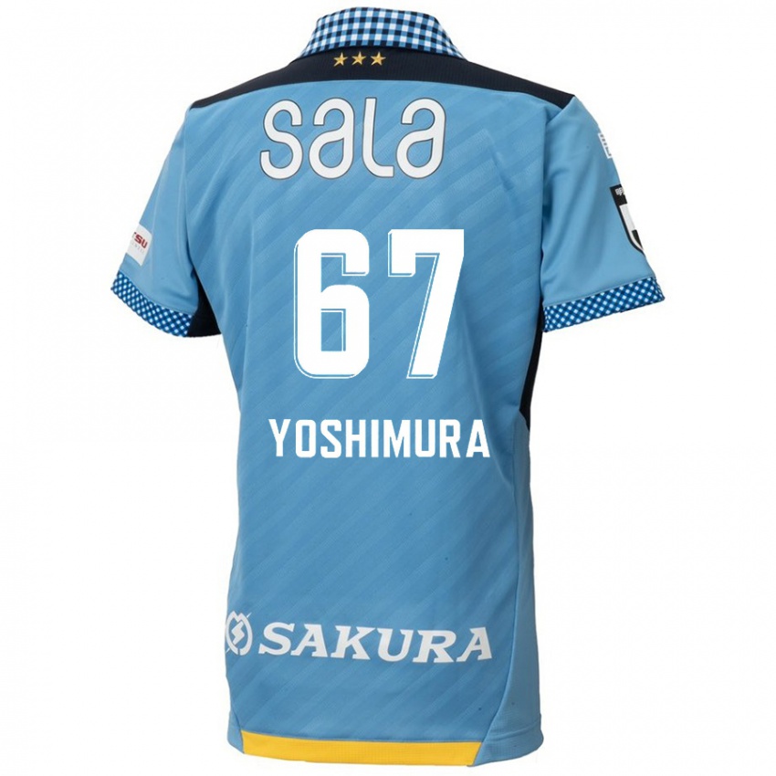 Kinder Ryusei Yoshimura #67 Blau Schwarz Heimtrikot Trikot 2024/25 T-Shirt Belgien