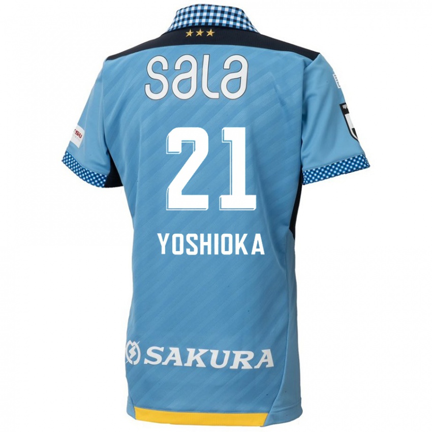 Kinderen Kanta Yoshioka #21 Blauw Zwart Thuisshirt Thuistenue 2024/25 T-Shirt België