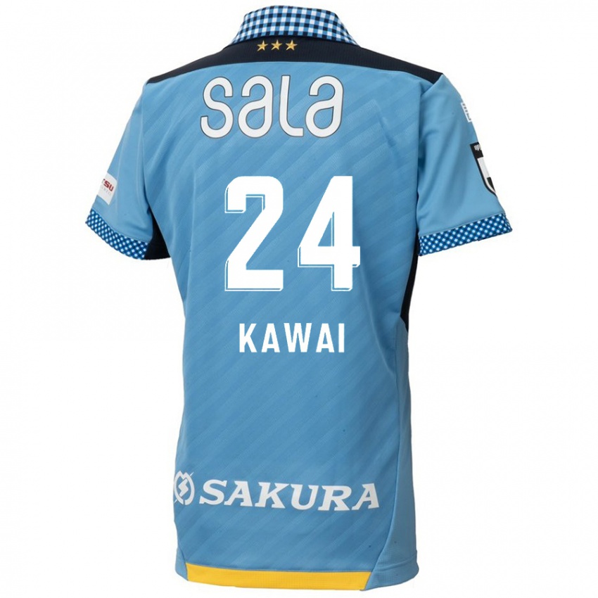 Kinder Yuki Kawai #24 Blau Schwarz Heimtrikot Trikot 2024/25 T-Shirt Belgien