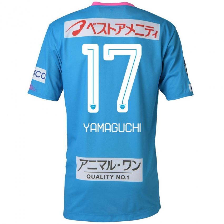 Kinder Hikaru Yamaguchi #17 Blau Rosa Heimtrikot Trikot 2024/25 T-Shirt Belgien