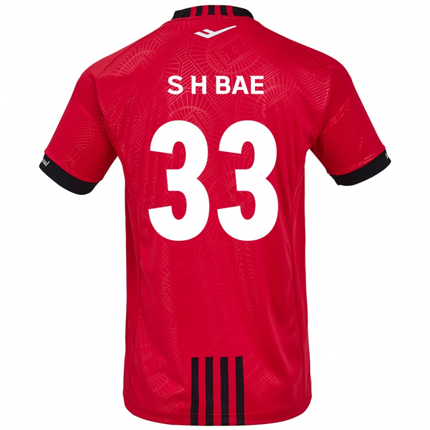 Kinder Hyun-Seo Bae #33 Rot Schwarz Heimtrikot Trikot 2024/25 T-Shirt Belgien