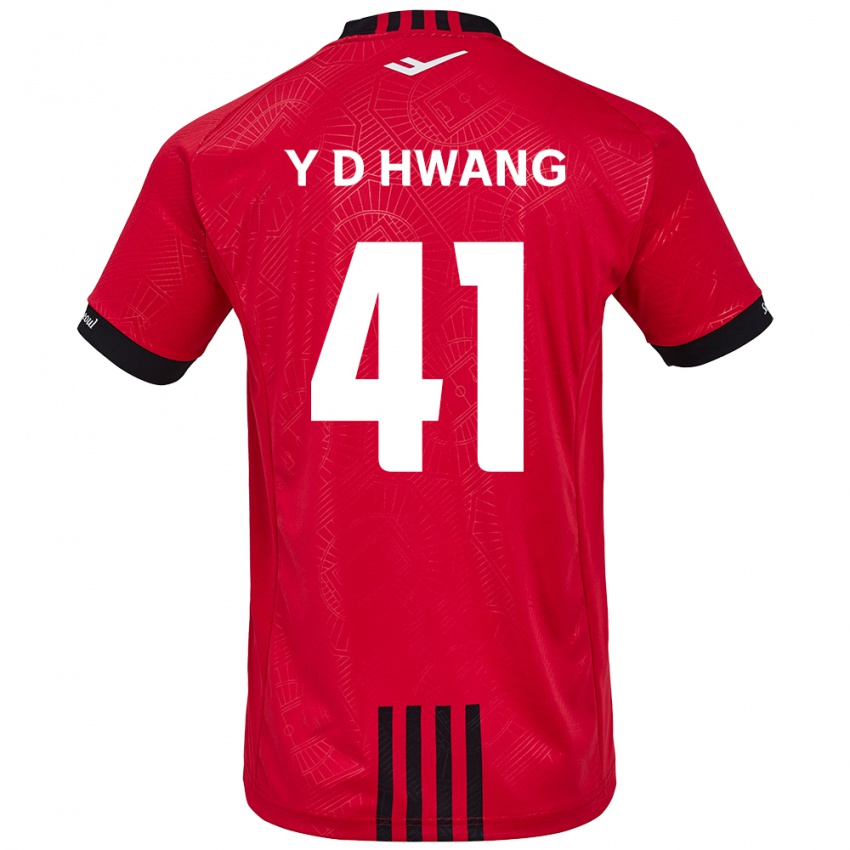 Kinder Do-Yoon Hwang #41 Rot Schwarz Heimtrikot Trikot 2024/25 T-Shirt Belgien