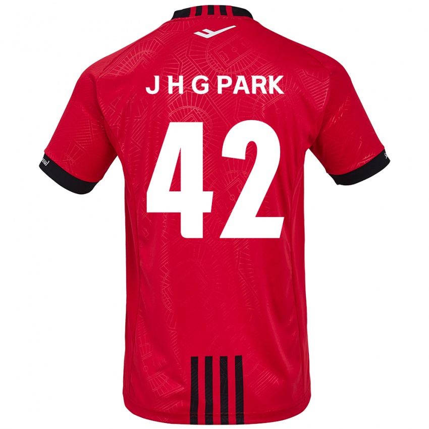 Kinder Jang Han-Gyeol Park #42 Rot Schwarz Heimtrikot Trikot 2024/25 T-Shirt Belgien