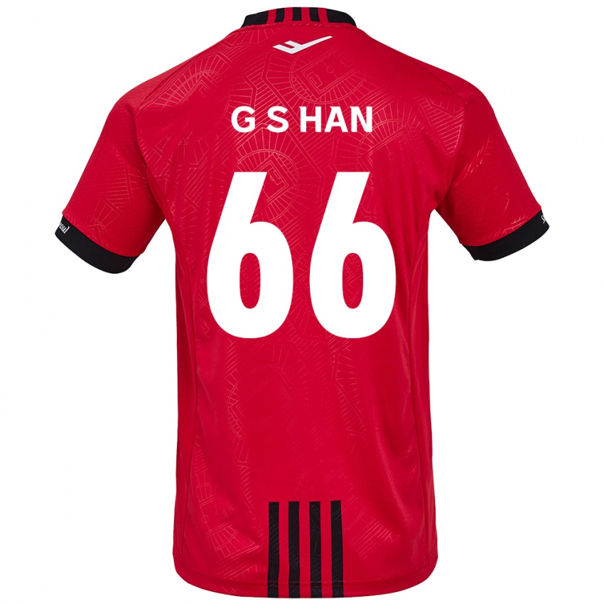 Kinder Seung-Gyu Han #66 Rot Schwarz Heimtrikot Trikot 2024/25 T-Shirt Belgien