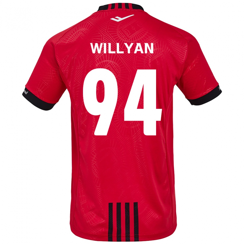 Kinder Willyan #94 Rot Schwarz Heimtrikot Trikot 2024/25 T-Shirt Belgien