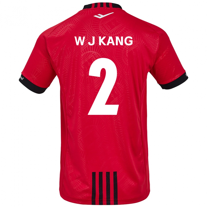 Kinder Jae-Won Kang #2 Rot Schwarz Heimtrikot Trikot 2024/25 T-Shirt Belgien