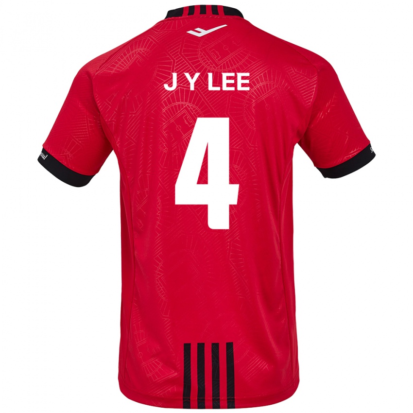 Kinder Young-Jun Lee #4 Rot Schwarz Heimtrikot Trikot 2024/25 T-Shirt Belgien