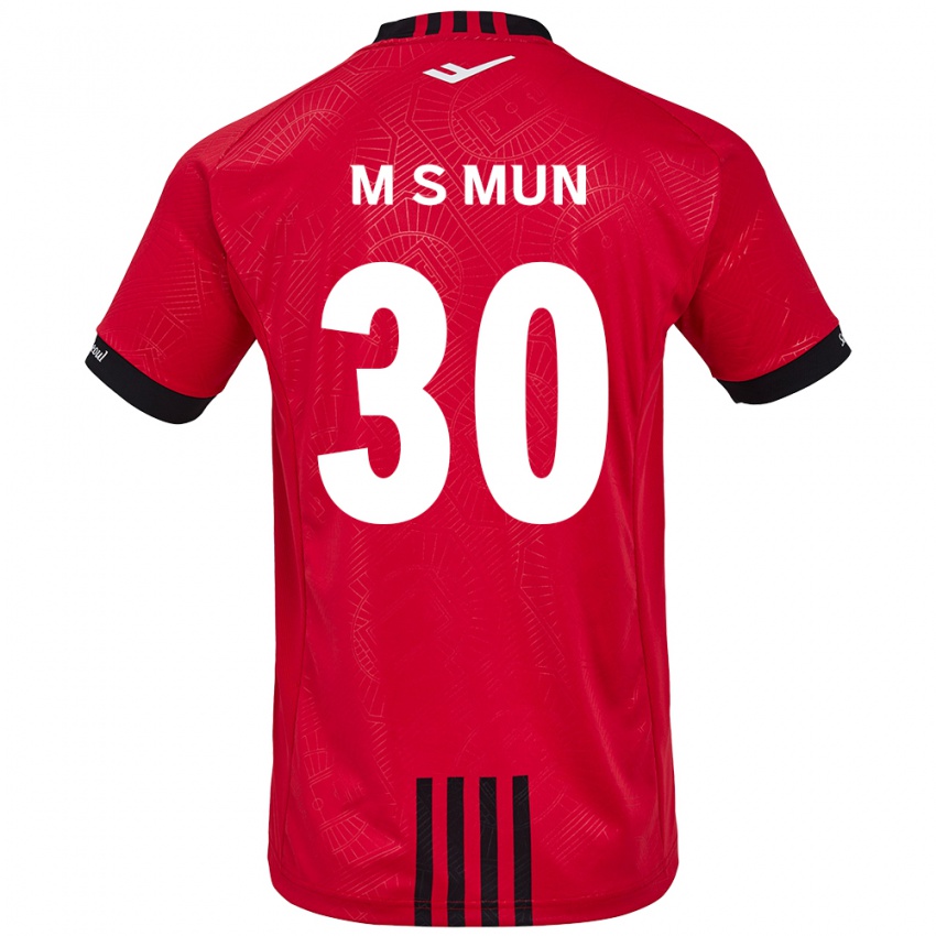 Kinder Seong-Min Mun #30 Rot Schwarz Heimtrikot Trikot 2024/25 T-Shirt Belgien