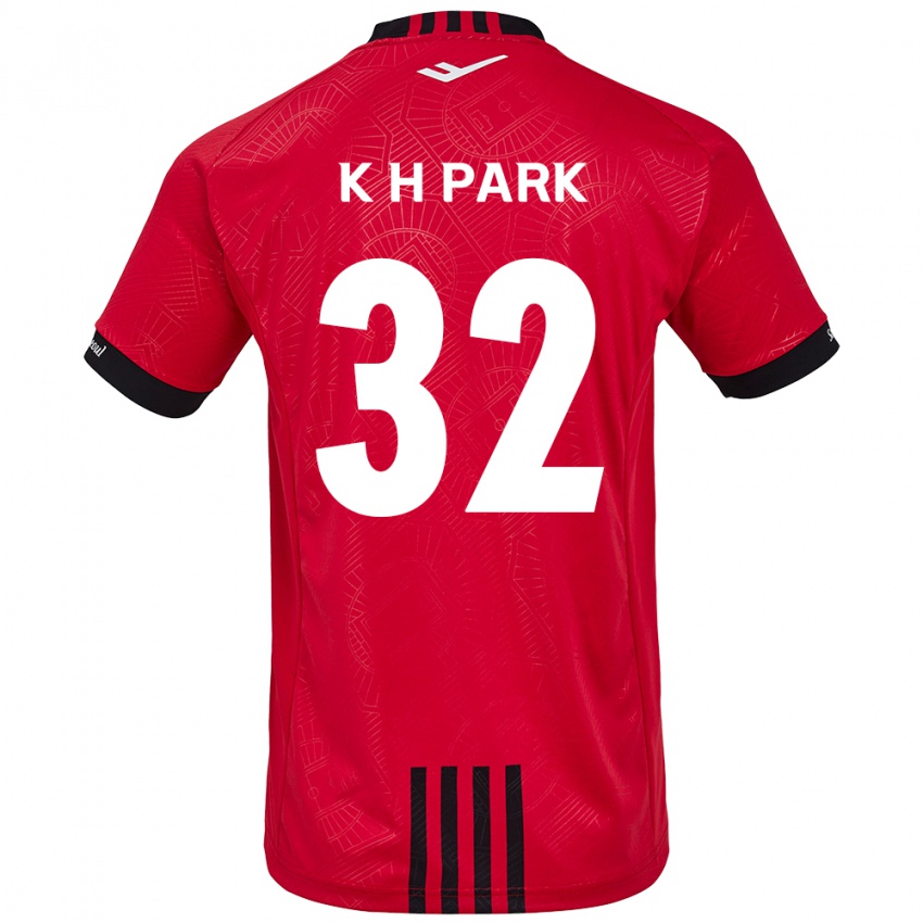 Kinder Han-Kyul Park #32 Rot Schwarz Heimtrikot Trikot 2024/25 T-Shirt Belgien