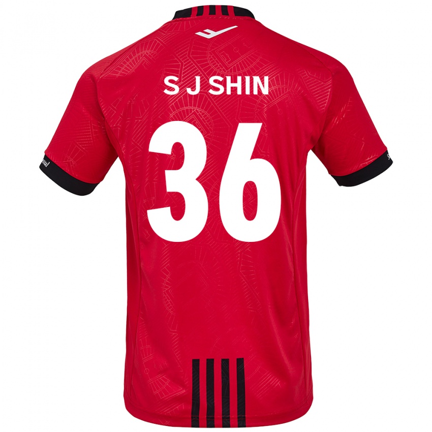 Kinder Ji-Seop Shin #36 Rot Schwarz Heimtrikot Trikot 2024/25 T-Shirt Belgien