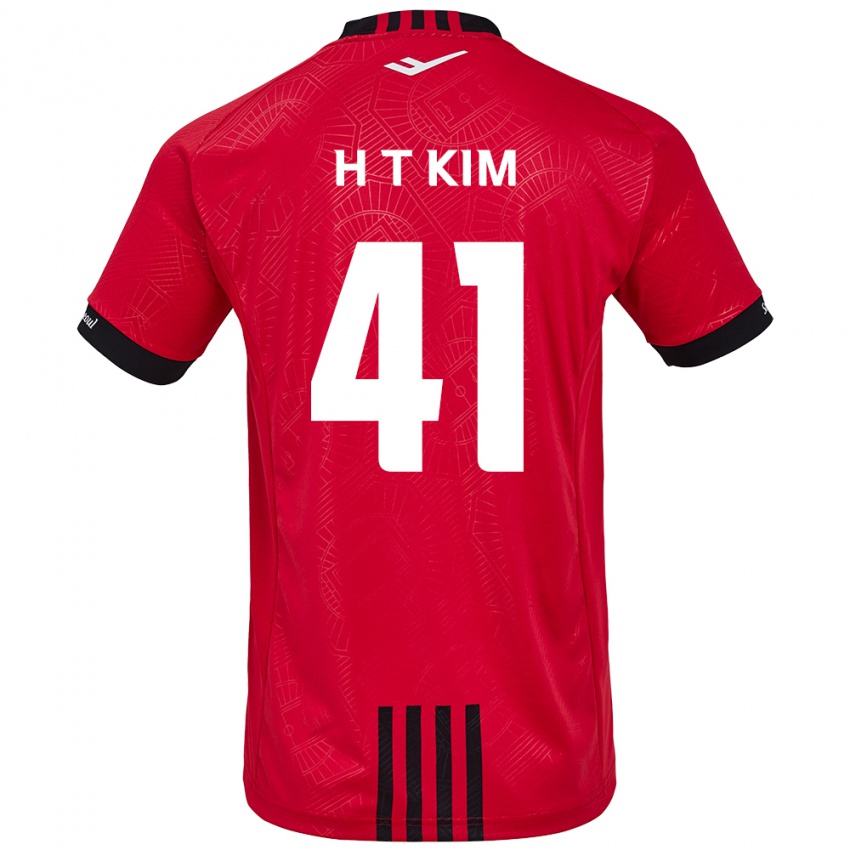 Kinder Tae-Ho Kim #41 Rot Schwarz Heimtrikot Trikot 2024/25 T-Shirt Belgien