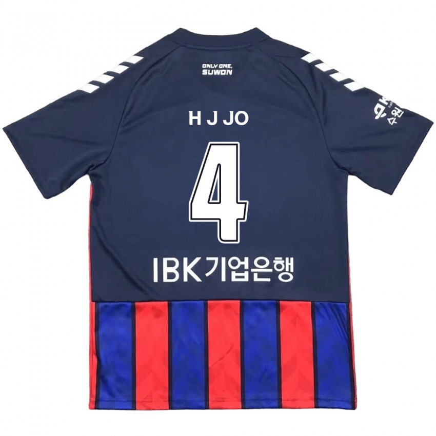 Kinder Jun-Hyun Jo #4 Blau Rot Heimtrikot Trikot 2024/25 T-Shirt Belgien