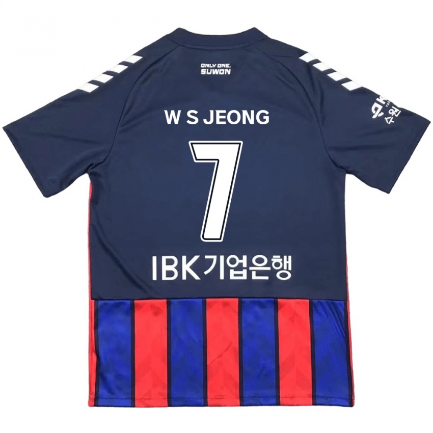 Kinder Seung-Won Jeong #7 Blau Rot Heimtrikot Trikot 2024/25 T-Shirt Belgien