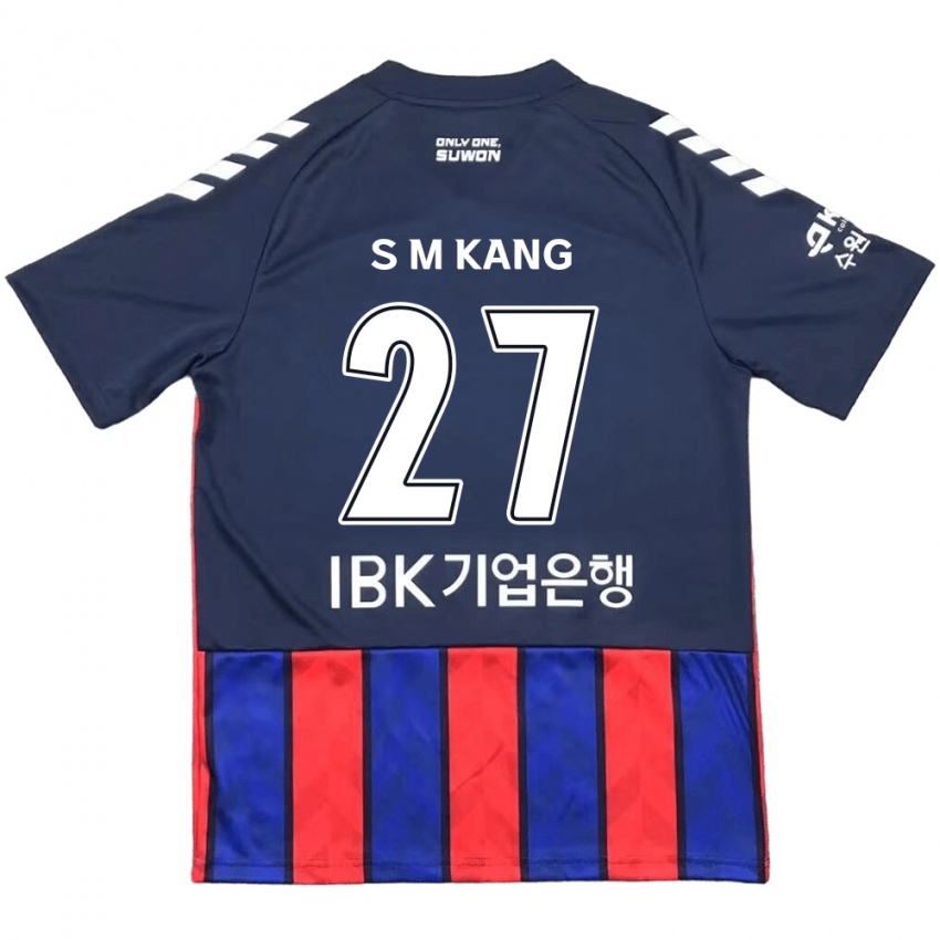 Kinder Min-Sung Kang #27 Blau Rot Heimtrikot Trikot 2024/25 T-Shirt Belgien