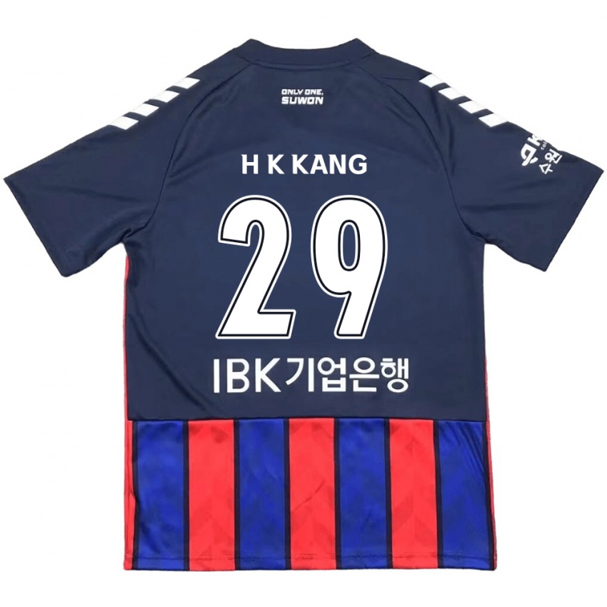 Kinder Kyo-Hun Kang #29 Blau Rot Heimtrikot Trikot 2024/25 T-Shirt Belgien