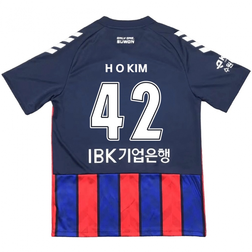 Kinder One-Hyung Kim #42 Blau Rot Heimtrikot Trikot 2024/25 T-Shirt Belgien