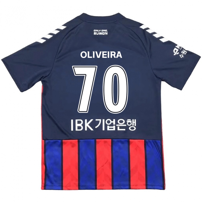 Kinder Anderson Oliveira #70 Blau Rot Heimtrikot Trikot 2024/25 T-Shirt Belgien