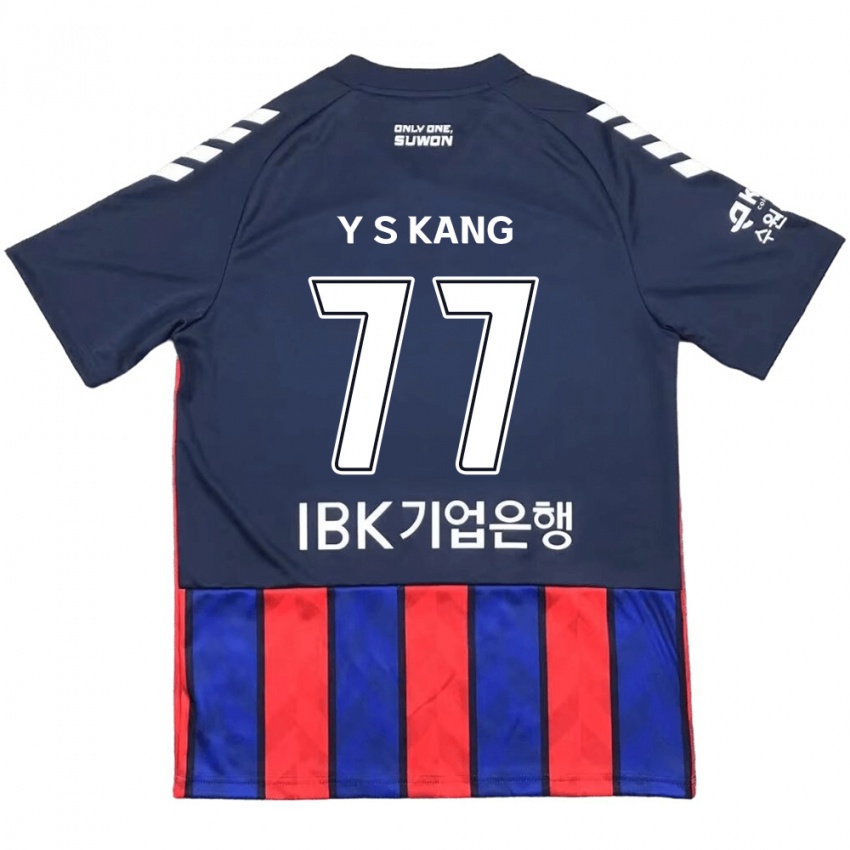 Kinder Sang-Yun Kang #77 Blau Rot Heimtrikot Trikot 2024/25 T-Shirt Belgien