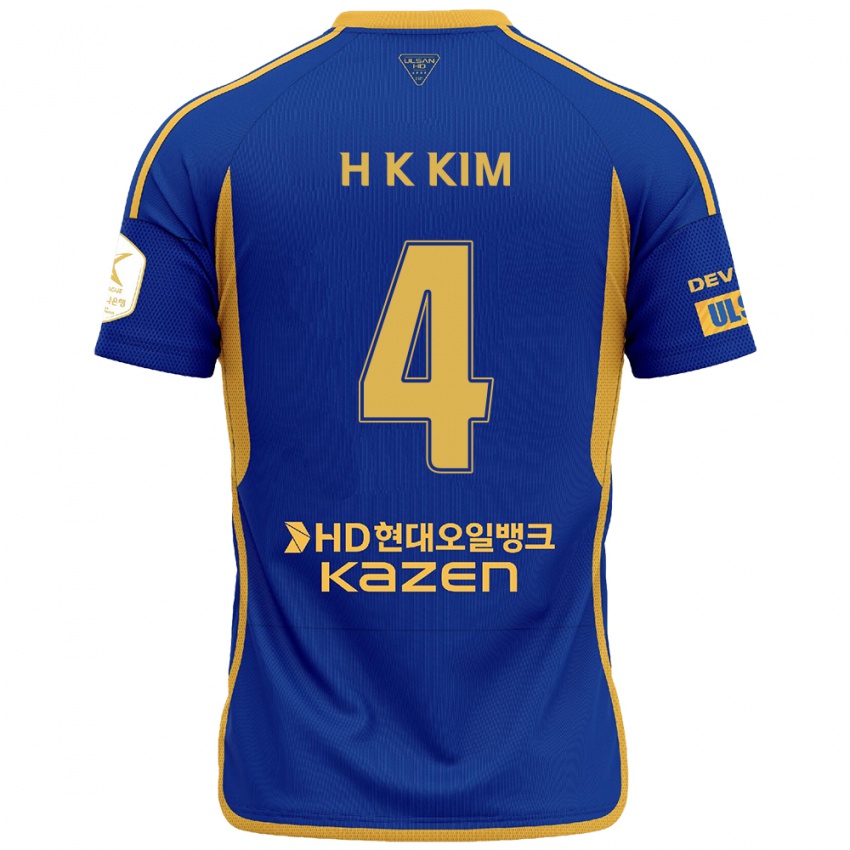 Kinder Kee-Hee Kim #4 Blau Gelb Heimtrikot Trikot 2024/25 T-Shirt Belgien