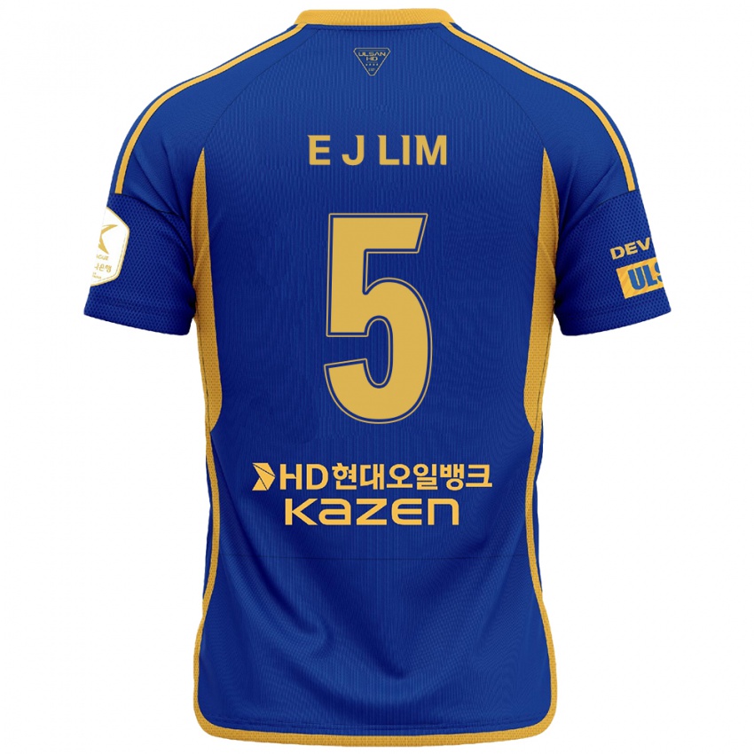 Kinder Jong-Eun Lim #5 Blau Gelb Heimtrikot Trikot 2024/25 T-Shirt Belgien