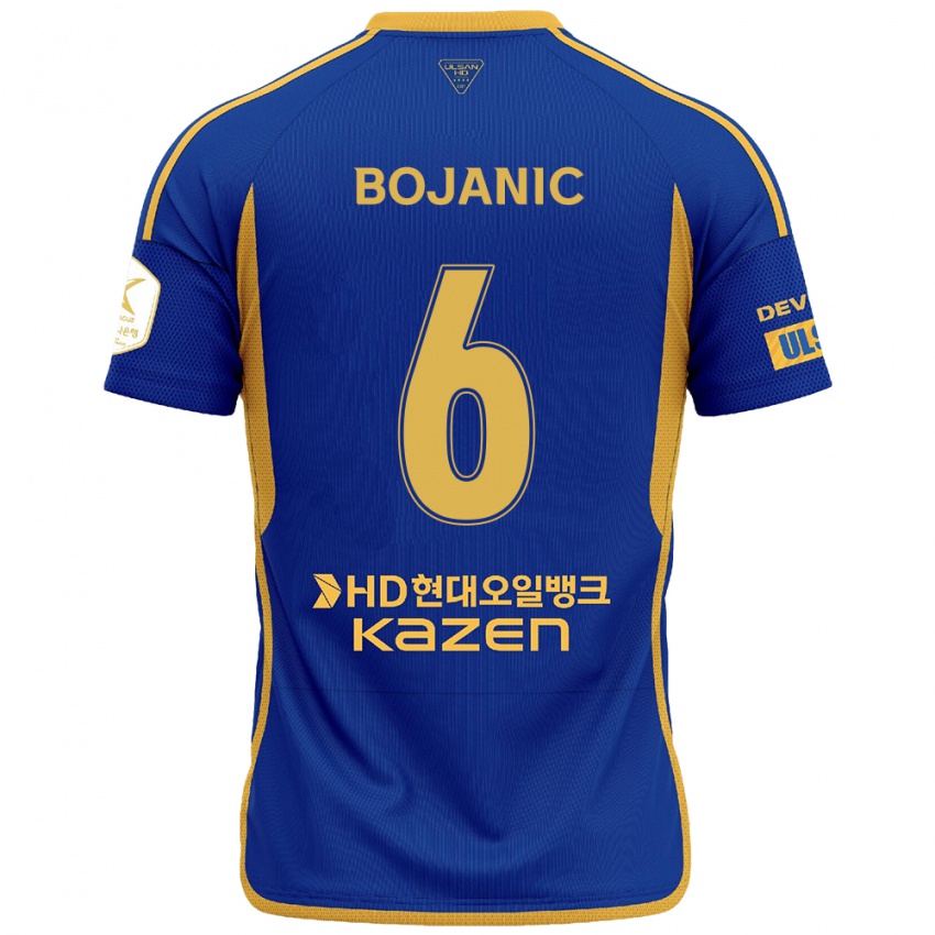 Kinder Darijan Bojanic #6 Blau Gelb Heimtrikot Trikot 2024/25 T-Shirt Belgien