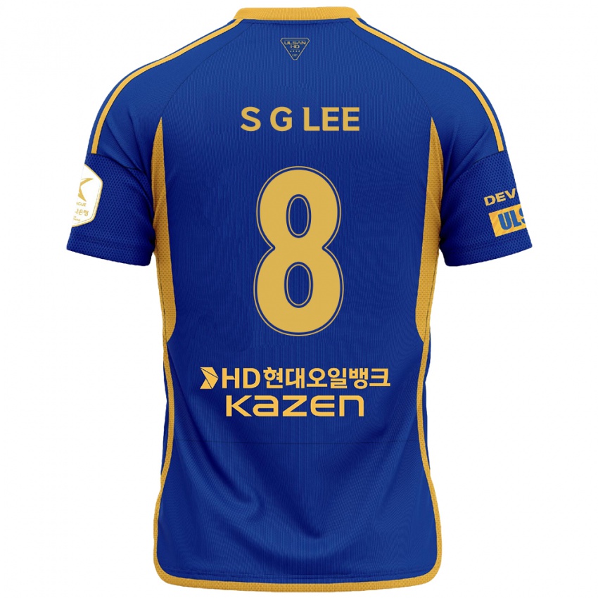 Kinder Gyu-Sung Lee #8 Blau Gelb Heimtrikot Trikot 2024/25 T-Shirt Belgien