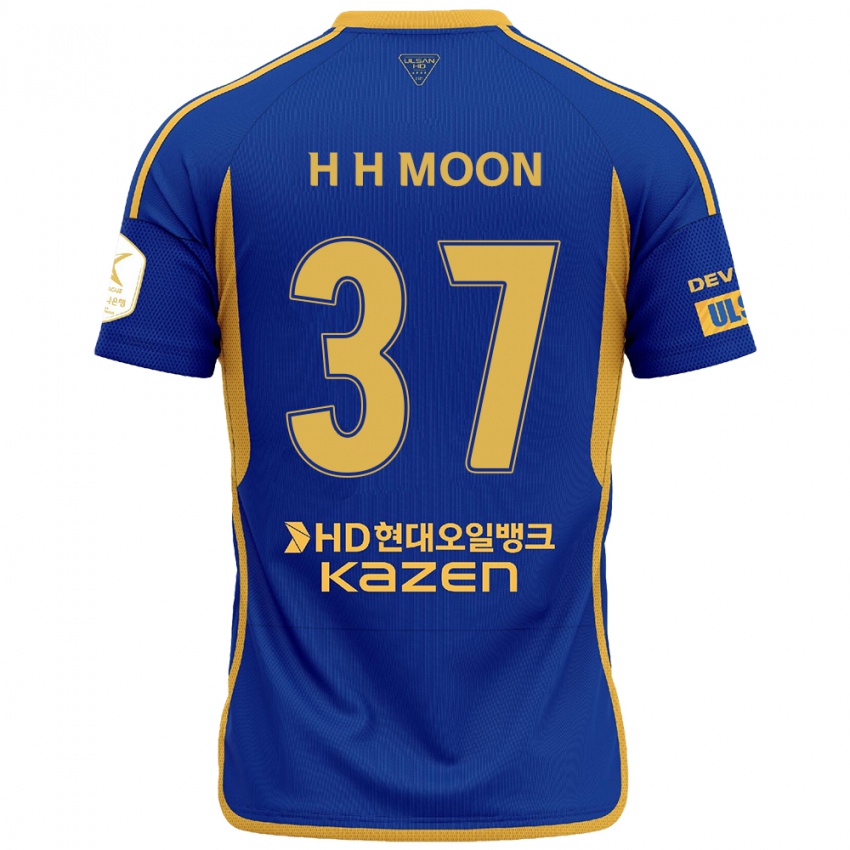 Kinder Hyeon-Ho Moon #37 Blau Gelb Heimtrikot Trikot 2024/25 T-Shirt Belgien