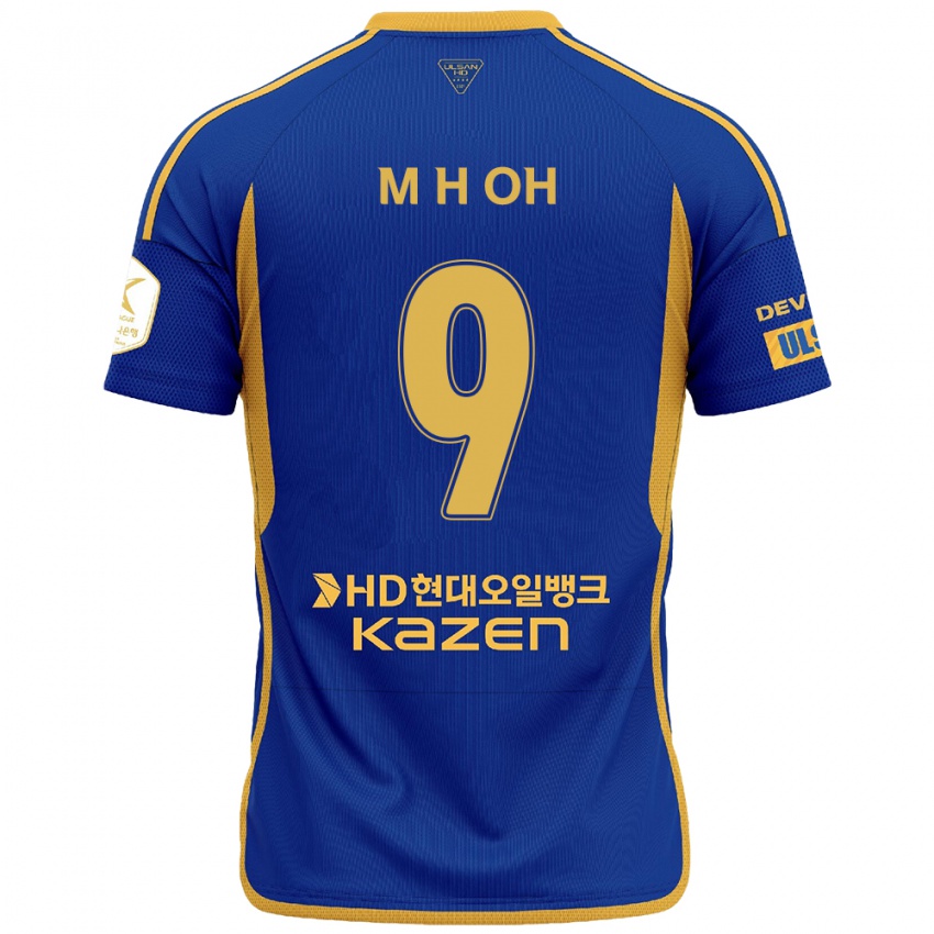 Kinder Hyun-Min Oh #9 Blau Gelb Heimtrikot Trikot 2024/25 T-Shirt Belgien