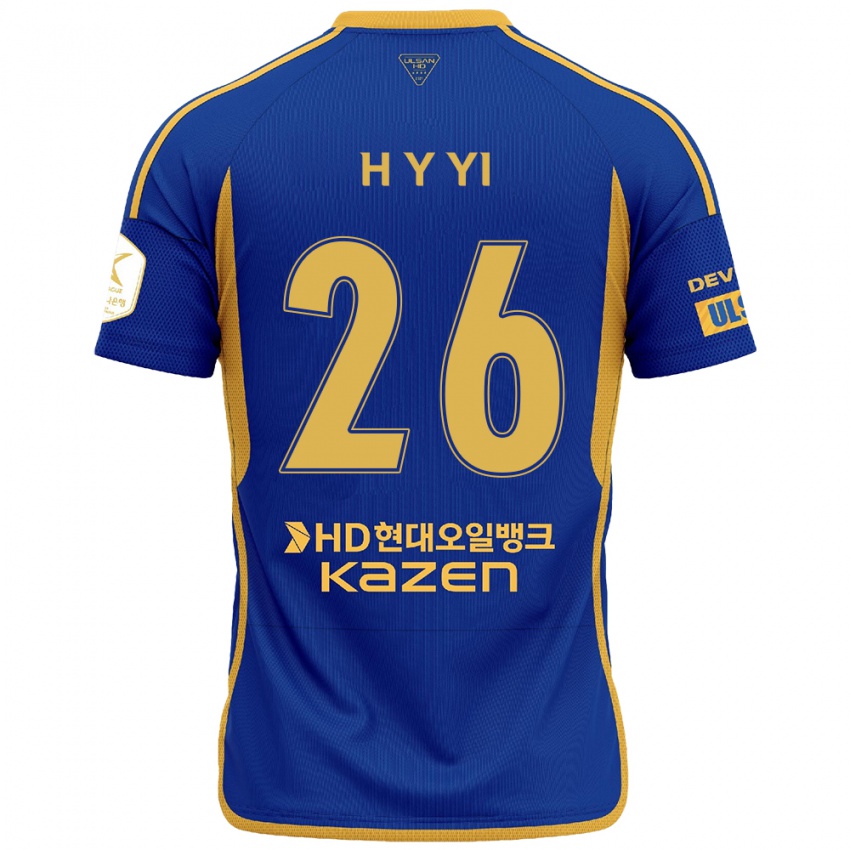 Kinder Yong-Hyeon Yi #26 Blau Gelb Heimtrikot Trikot 2024/25 T-Shirt Belgien