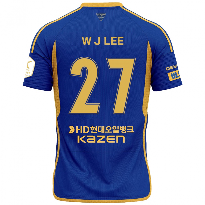 Kinder Ji-Woo Lee #27 Blau Gelb Heimtrikot Trikot 2024/25 T-Shirt Belgien