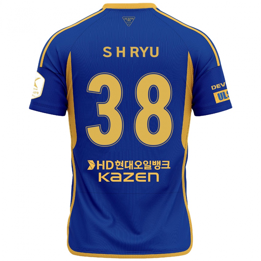 Kinder Hye-Sung Ryu #38 Blau Gelb Heimtrikot Trikot 2024/25 T-Shirt Belgien