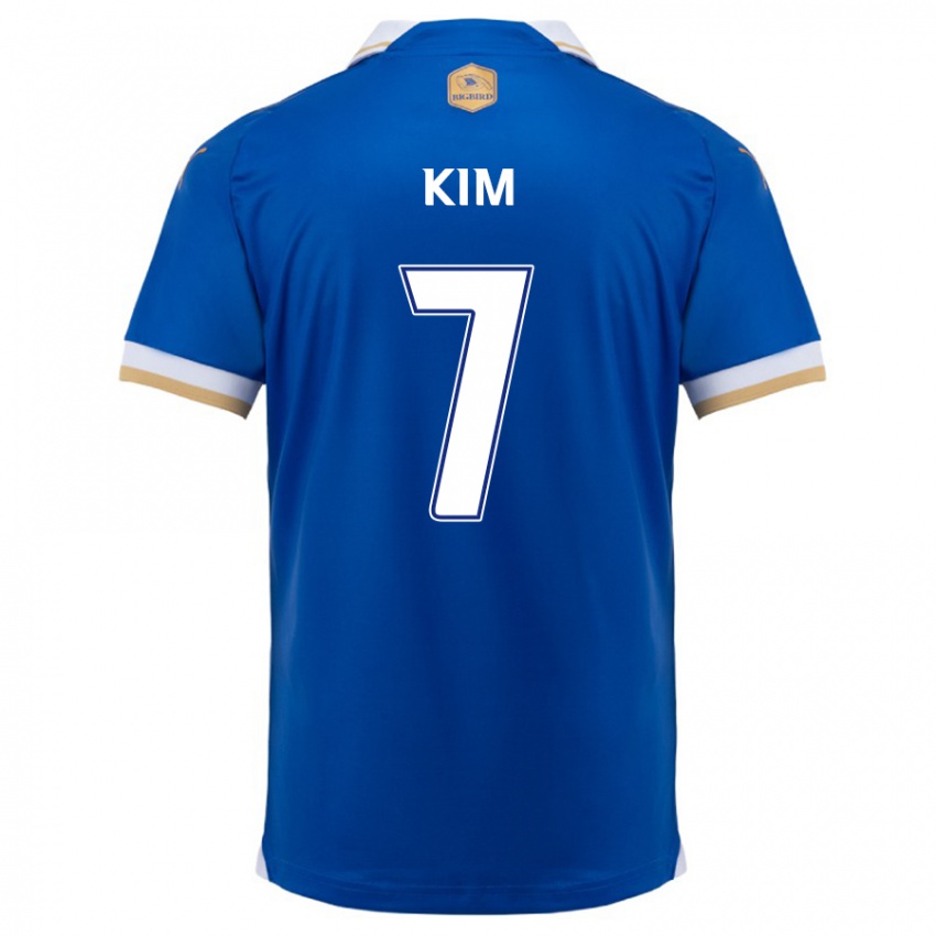 Kinder Hyun Kim #7 Blau Weiss Heimtrikot Trikot 2024/25 T-Shirt Belgien