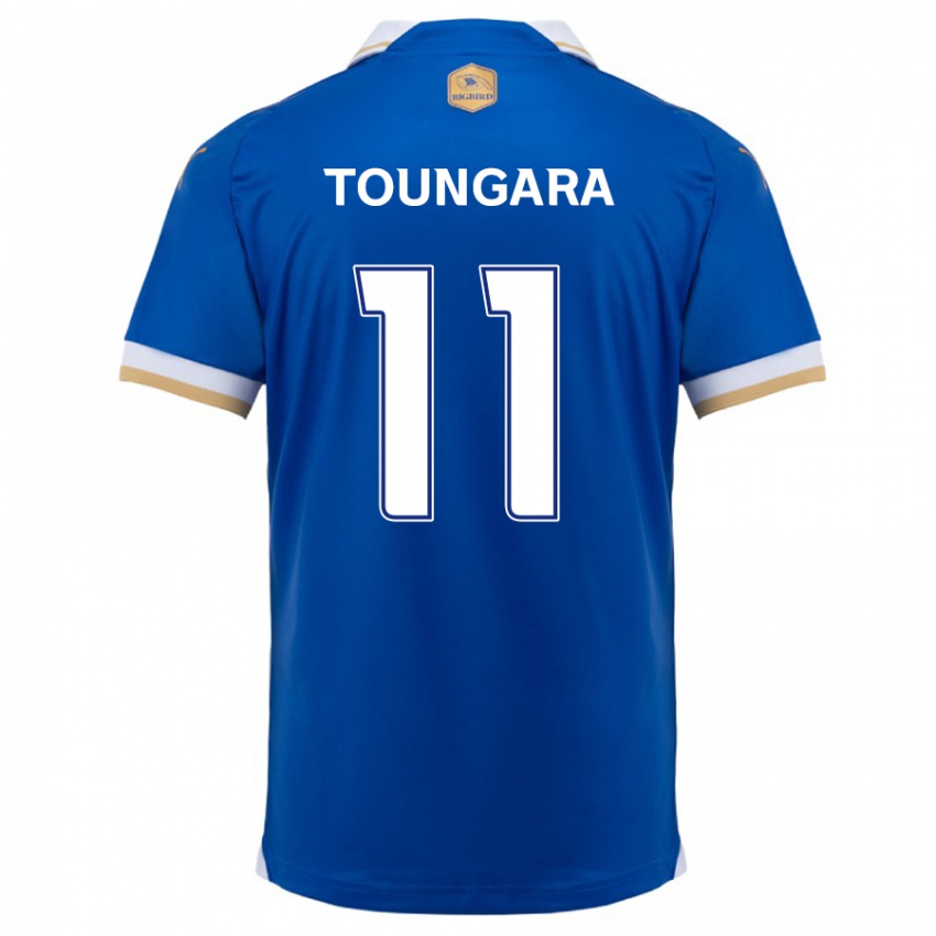 Kinder Aboubacar Toungara #11 Blau Weiss Heimtrikot Trikot 2024/25 T-Shirt Belgien